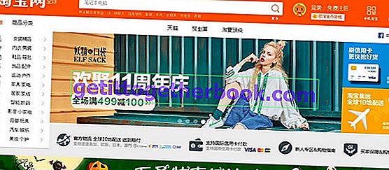 sito di shopping online della Cina